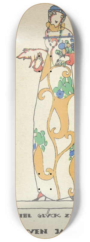 Arnold Nechansky - Best of Luck for the New Year (Viel Glck zum Neuen Jahre) 8.25 inch art skate deck