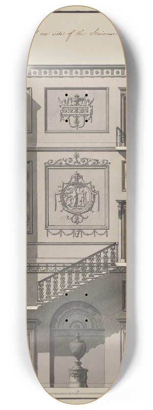 Robert Adam - Headfort House, Ireland: Section of the Staircase 8.25 inch art skate deck