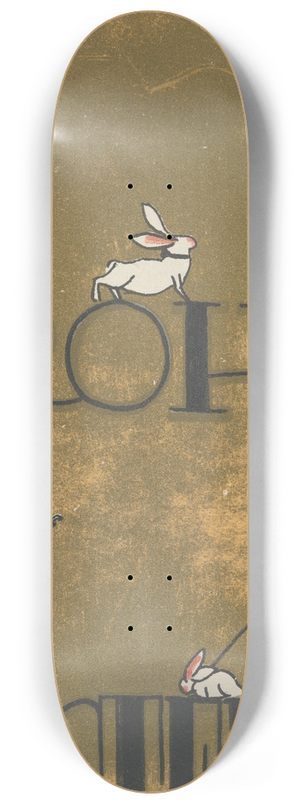 Arnold Nechansky - Happy Easter! (Frohe Ostern!) 8.25 inch art skate deck