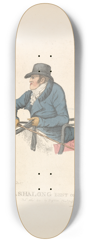 Robert Dighton - Lord Dashalong Bent on Driving 8.25 inch art skate deck