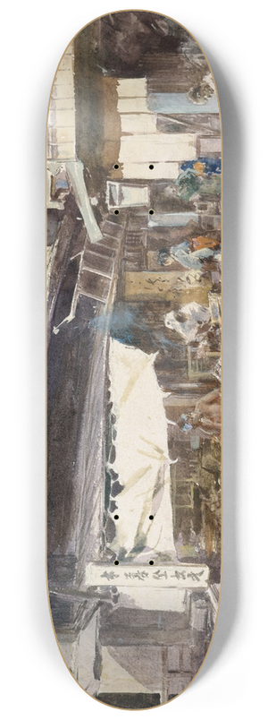Robert Frederick Blum - Street Scene in Ikao, Japan 8.25 inch art skate deck Robert Frederick Blum - Street Scene in Ikao, Japan 8.25 inch art skate deck