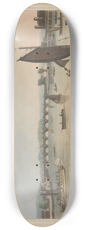 Robert Havell - View of Vauxhall Bridge 8.25 inch art skate deck Robert Havell - View of Vauxhall Bridge 8.25 inch art skate deck