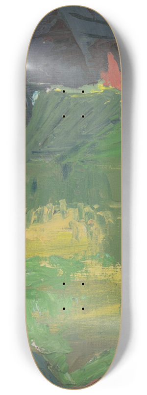 Arnold Peter Weisz-Kubnan - Girl in front of a Shepherds Hut 8.25 inch art skate deck