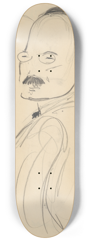 Robert Henri - Unidentified Man 8.25 inch art skate deck