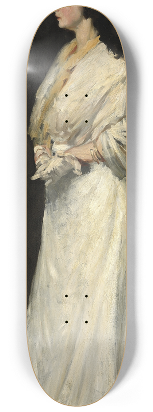 Robert Henri - Young Woman in White 8.25 inch art skate deck