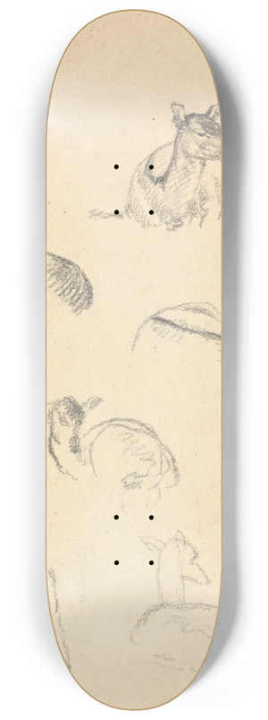 Robert Hills - Deer 8.25 inch art skate deck