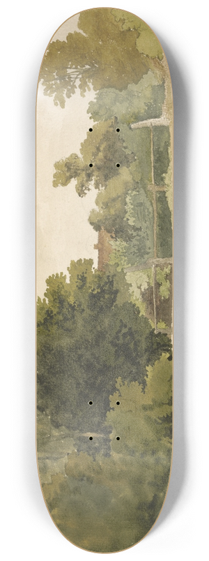 Robert Hills - Reflections in a Wooded Pool 8.25 inch art skate deck