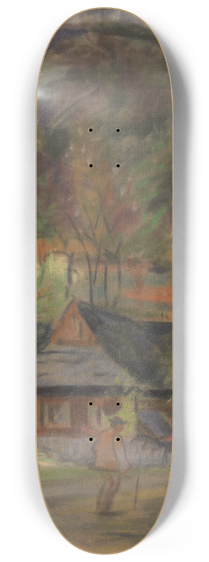 Arnold Peter Weisz-Kubnan - In a Village 8.25 inch art skate deck