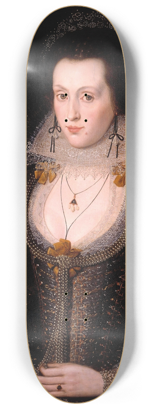 Robert Peake the Elder - Portrait of Elizabeth Poulett 8.25 inch art skate deck