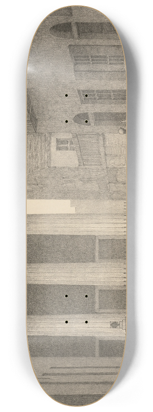 Robert Polhill Bevan - A London Church 8.25 inch art skate deck