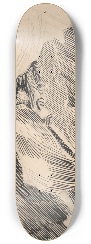 Arnold Peter Weisz-Kubnan - Man Reclining on a Rock 8.25 inch art skate deck
