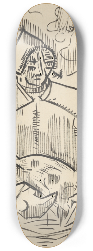 Arnold Peter Weisz-Kubnan - Man with a Pig 8.25 inch art skate deck