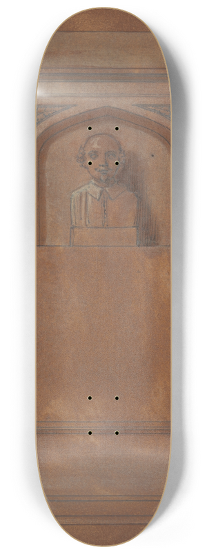 Robert Smirke - Bust of Shakespeare 8.25 inch art skate deck