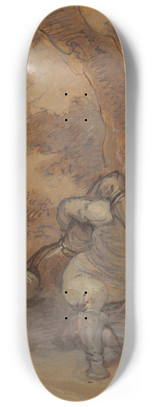 Robert Smirke - Falstaff Dragging the Body of Hotspur 8.25 inch art skate deck