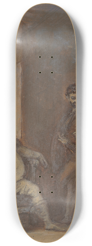 Robert Smirke - Falstaff with Mistress Quickly and Bardolph 8.25 inch art skate deck