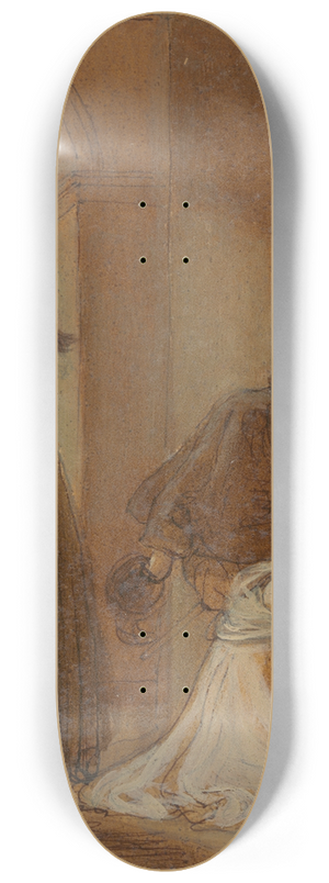 Robert Smirke - Feste, as Sir Topas, addressing Malvolio 8.25 inch art skate deck