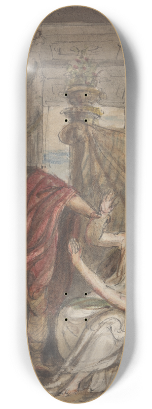 Robert Smirke - Study of a Soldier Attacking a Woman 8.25 inch art skate deck