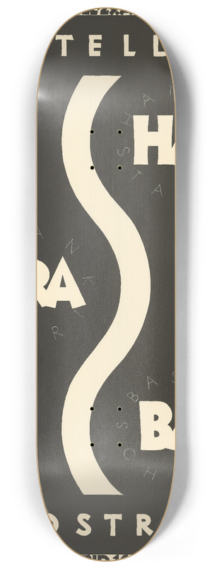 Robert Stcklin - HaFraBa-Autostrasse  Gewerbemuseum Basel 8.25 inch art skate deck