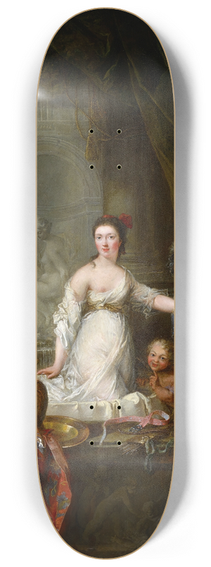 Robert Tournires - Lady in the Bath with Cupids 8.25 inch art skate deck