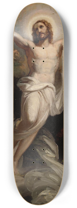 Robert Wilhelm Ekman - Resurrection Of Christ, Sketch Of The Altarpiece Of The Present-Day Central Pori Church 8.25 inch art skate deck