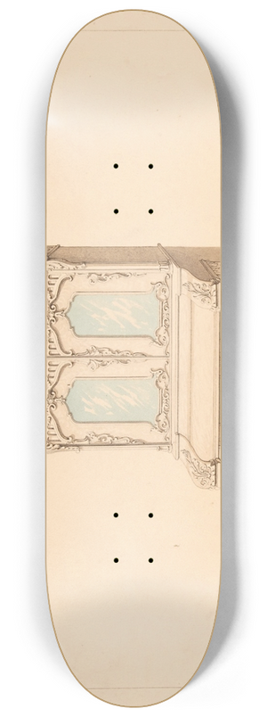 Robert William Hume - Design for Cabinet Pianoforte, Arabesque Style 8.25 inch art skate deck