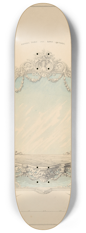 Robert William Hume - Design for Console Table 8.25 inch art skate deck