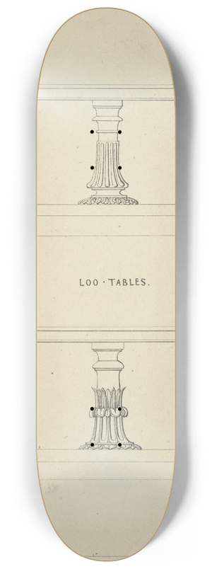 Robert William Hume - Designs for Loo-Tables 8.25 inch art skate deck