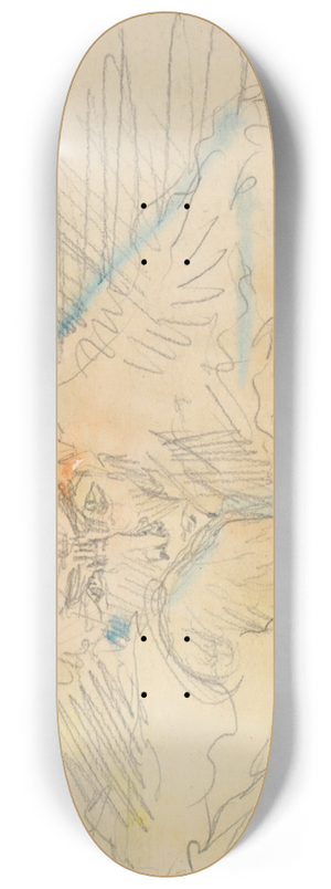 Arnold Peter Weisz-Kubnan - Self-portrait in color 8.25 inch art skate deck