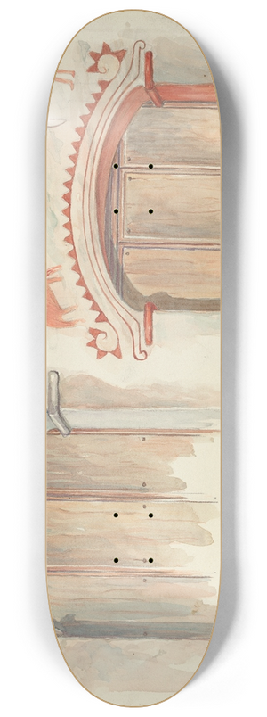Robert W.R. Taylor - Restoration Drawing 8.25 inch art skate deck