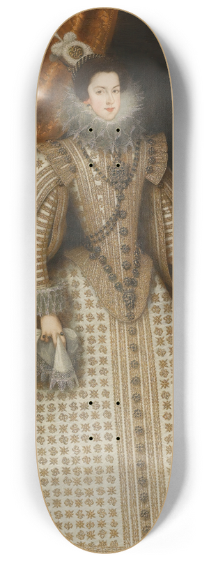 Rodrigo de Villandrando - Portrait Of Isabel De Borbn (1602 1644) 8.25 inch art skate deck