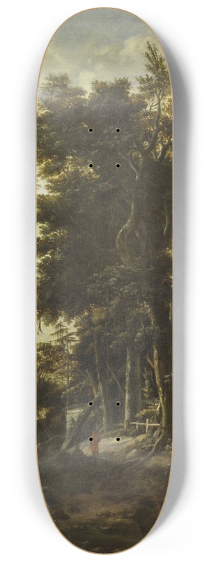 Roelant Roghman - Forest landscape with a woodsmans shed 8.25 inch art skate deck