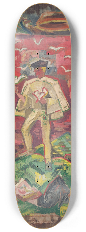 Arnold Peter Weisz-Kubnan - Symbolic Figure of a Man in a Folk Costume 8.25 inch art skate deck