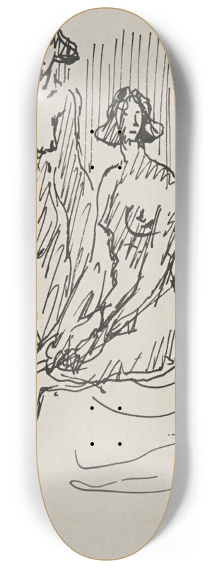 Arnold Peter Weisz-Kubnan - Three female figures 8.25 inch art skate deck