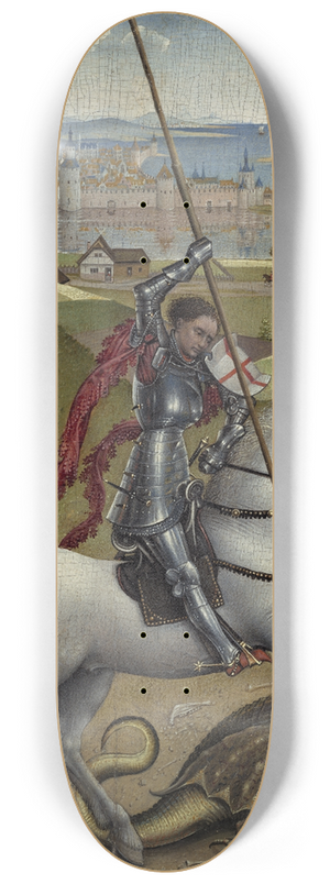 Rogier van der Weyden - Saint George and the Dragon 8.25 inch art skate deck