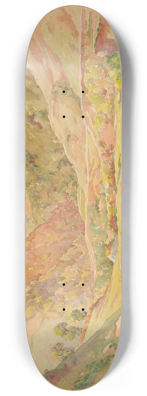 Roland Hipkins - Untitled (landscape with mountains) 8.25 inch art skate deck Roland Hipkins - Untitled (landscape with mountains) 8.25 inch art skate deck