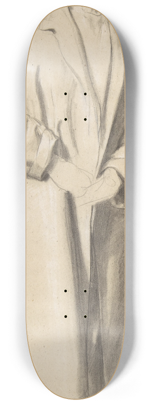 Romain Cazes - Standing Figure in a Long Coat 8.25 inch art skate deck Romain Cazes - Standing Figure in a Long Coat 8.25 inch art skate deck