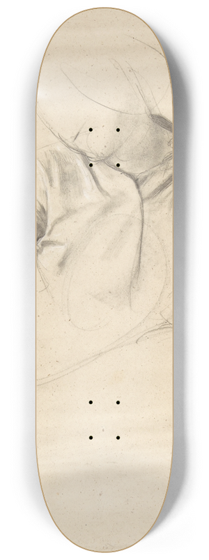 Romain Cazes - Study of a Woman Seated 8.25 inch art skate deck Romain Cazes - Study of a Woman Seated 8.25 inch art skate deck