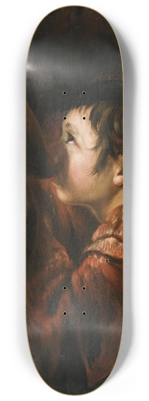 Roman School - ABoy Using His Hat ToDrink Water From A Fountain 8.25 inch art skate deck Roman School - ABoy Using His Hat ToDrink Water From A Fountain 8.25 inch art skate deck