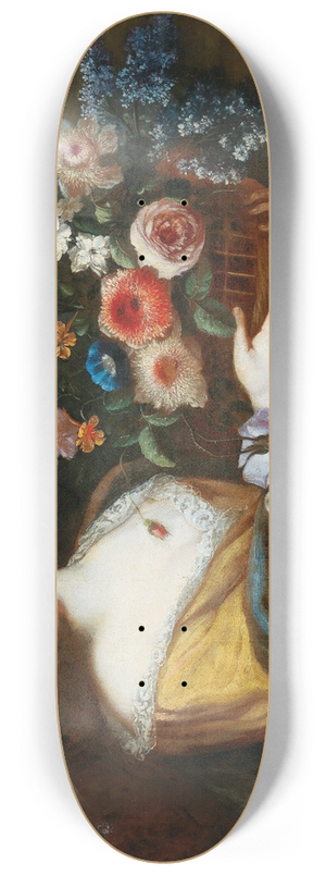 Roman School - A Young Woman Carrying A Basket Of Flowers 8.25 inch art skate deck Roman School - A Young Woman Carrying A Basket Of Flowers 8.25 inch art skate deck