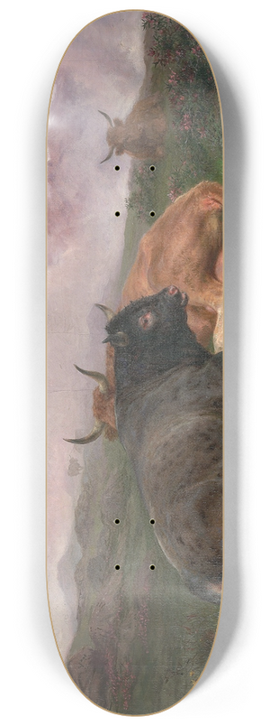 Rosa Bonheur - Cattle at Rest on a Hillside in the Alps 8.25 inch art skate deck