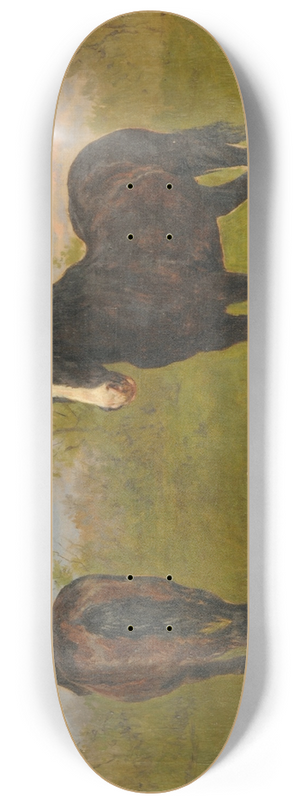 Rosa Bonheur - Grazing horses 8.25 inch art skate deck