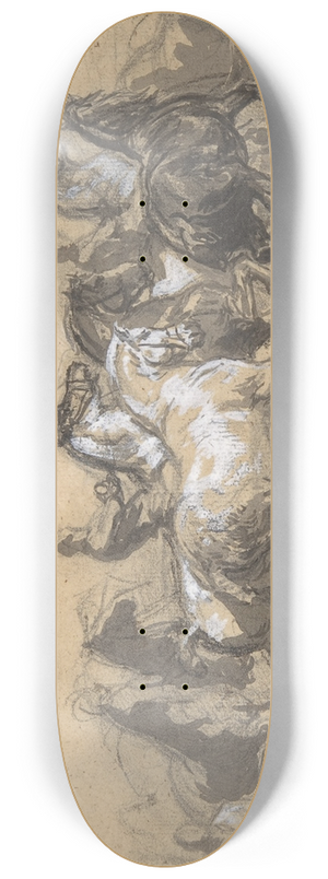 Rosa Bonheur - Study for The Horse Fair 8.25 inch art skate deck
