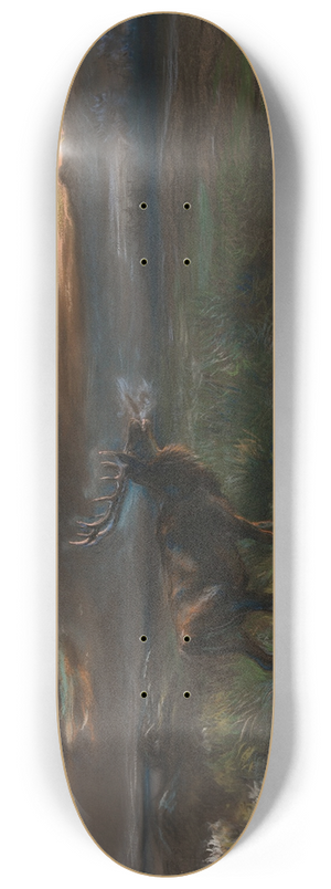 Rosa Bonheur - The Call of the Stag 8.25 inch art skate deck