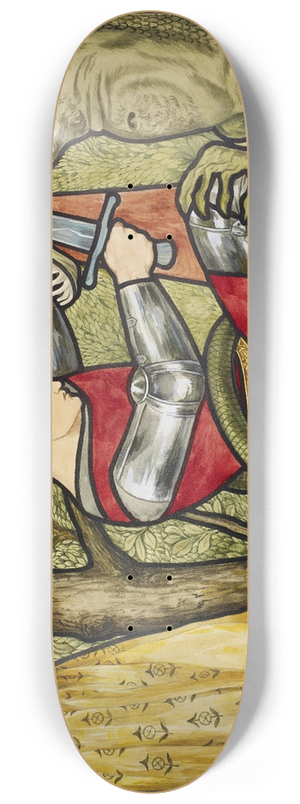 Rosa Corder - The Story of St George  St George Slaying the Dragon 8.25 inch art skate deck Rosa Corder - The Story of St George  St George Slaying the Dragon 8.25 inch art skate deck