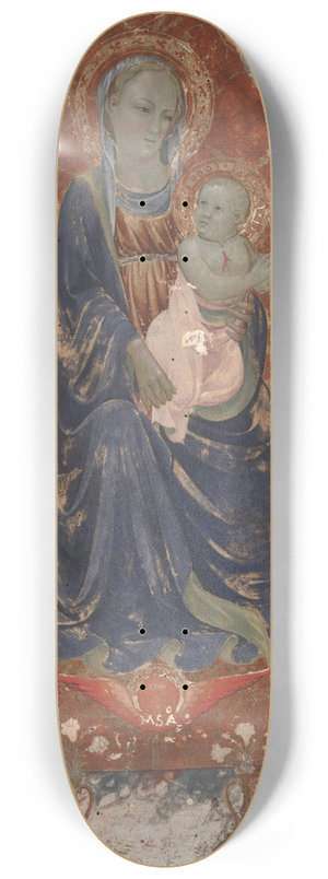 Rossello di Jacopo Franchi - Virgin and Child with Saint John the Baptist, Saint Peter, and TwoAngels 8.25 inch art skate deck