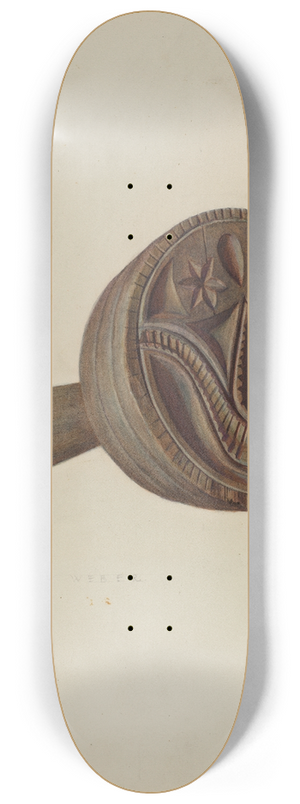 Roy Weber - Pa. German Butter Mold 8.25 inch art skate deck