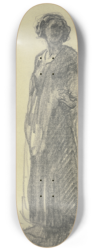 Rudolf Gudden - Young Spanish woman 8.25 inch art skate deck