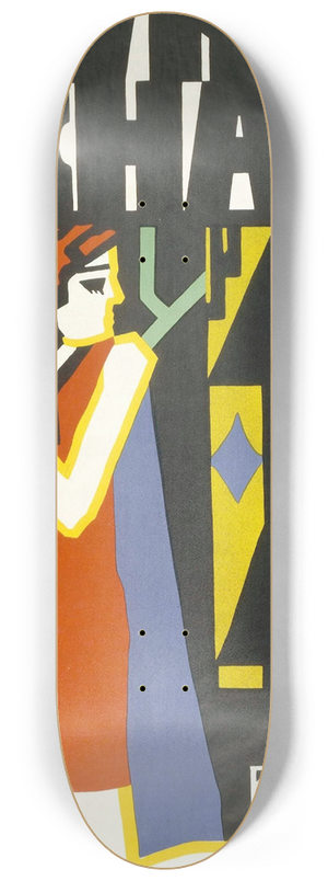 Rudolf Kalvach - Kunstschau  1908 Wien  Mai-October 8.25 inch art skate deck
