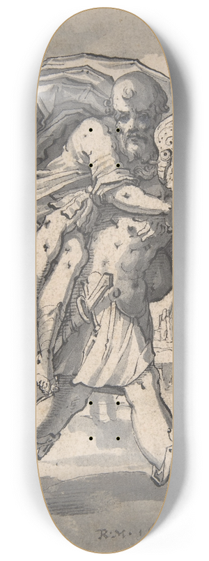 Rudolf Meyer - Aeneas Rescues his Father from Burning Troy 8.25 inch art skate deck