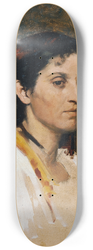 Rudolf Schick - Head of a Roman woman 8.25 inch art skate deck